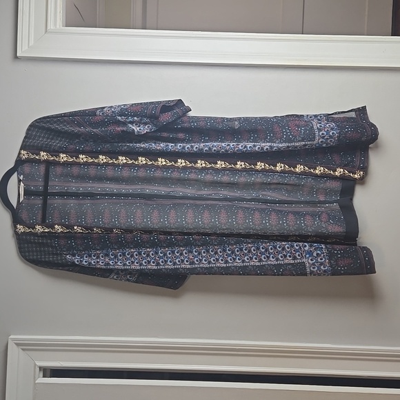 Soft Surroundings-Alejandra Sheer Beaded/Embroidered Kimono Size S/M - Picture 3 of 12